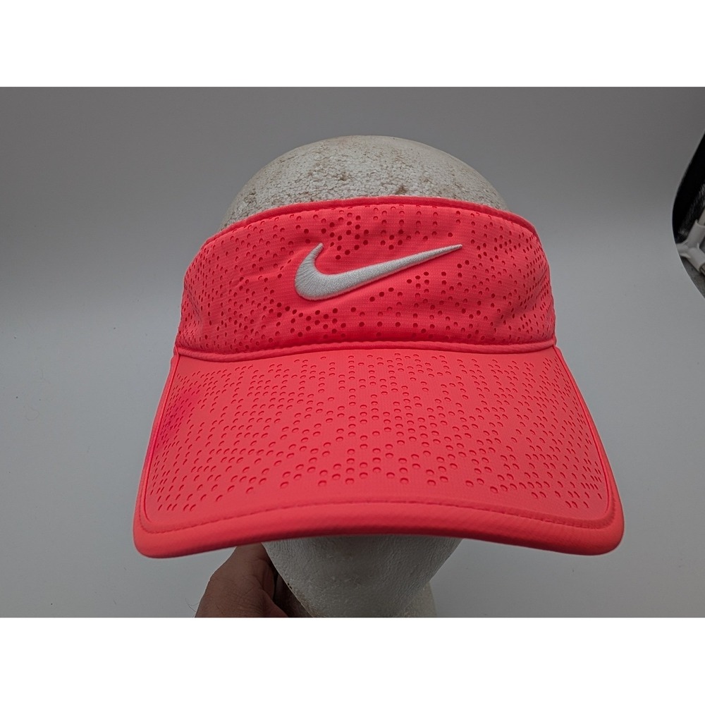Nike Golf Visor Pink Perforated Adjustable Running Tennis Hat